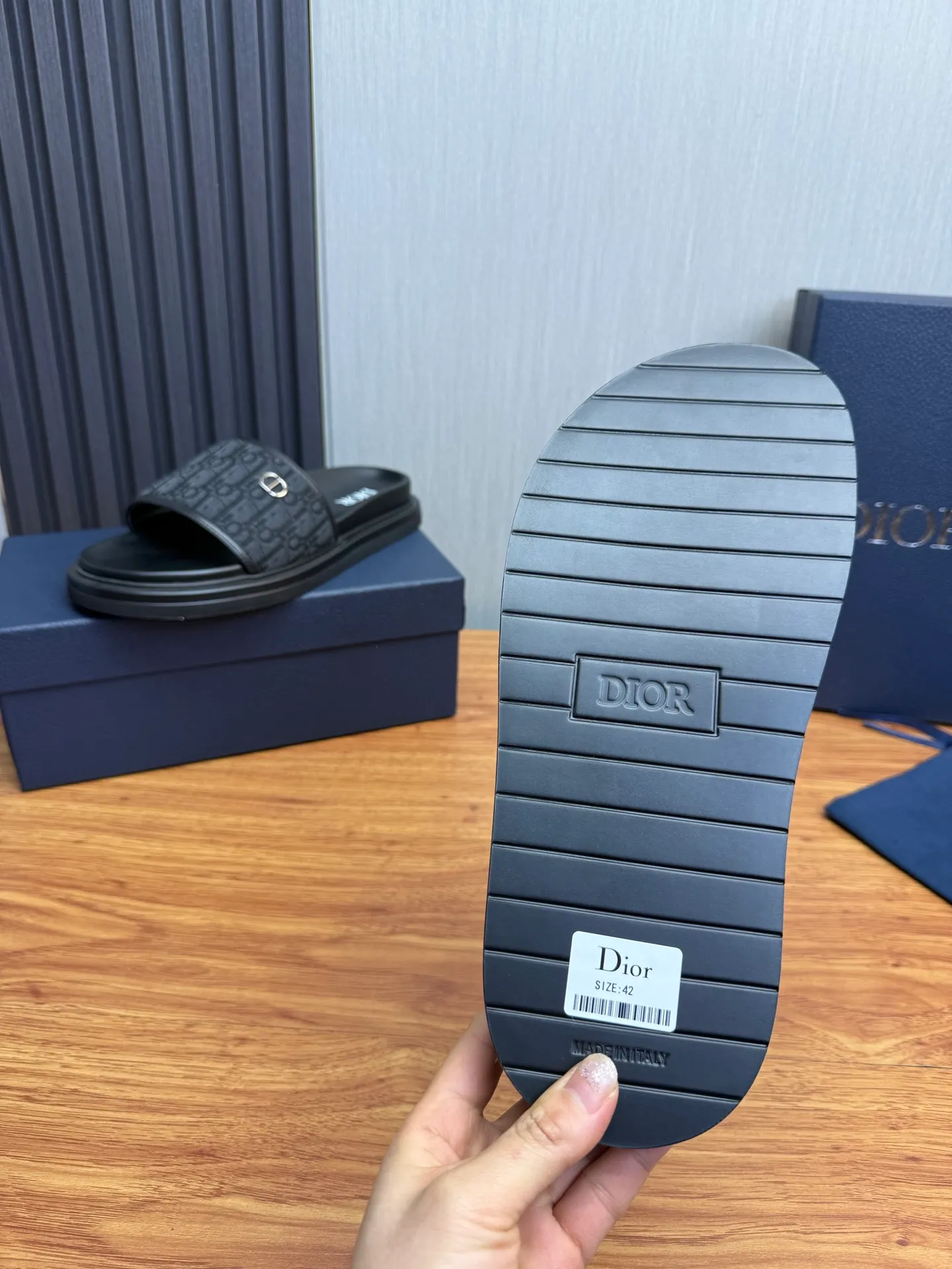 Men's shoes 260💰 Dior. Men's slippers🩴Official website 1:1 production 38-45 size 45 46 🉑️Customized original material shipped✅